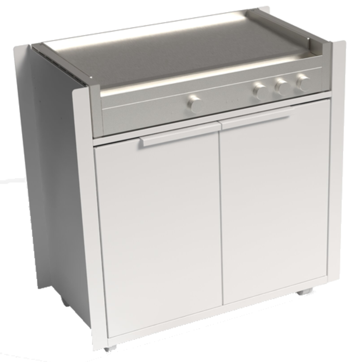 Falera Electric Teppan Griddle Series 80 with Closed Cart