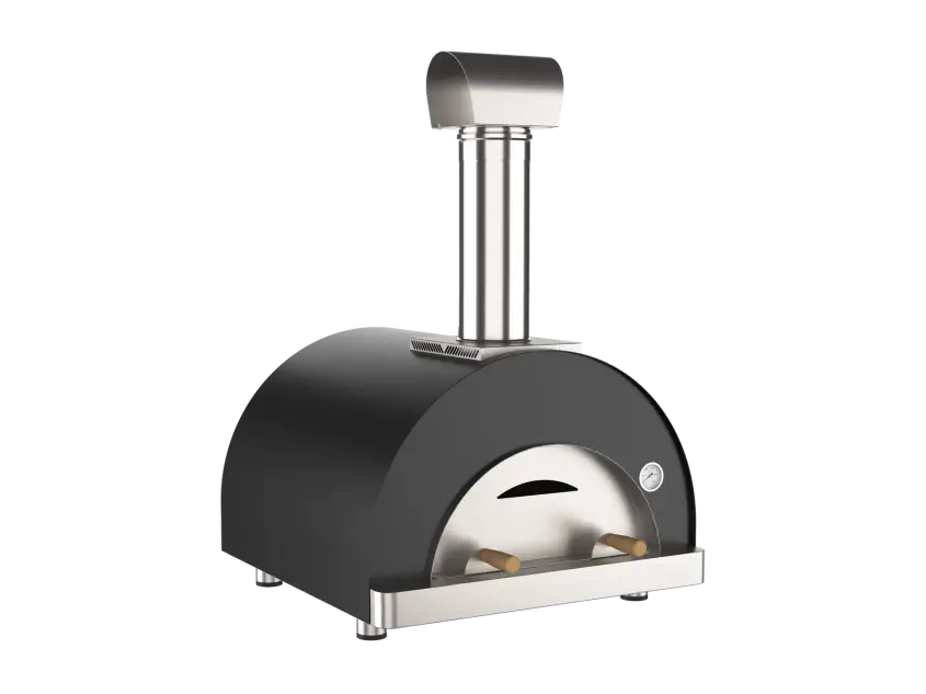 [T-P2H-A] Theiss Brissago P2 Pizzaofen (Anthracite Grey, Normal Door, Wood)