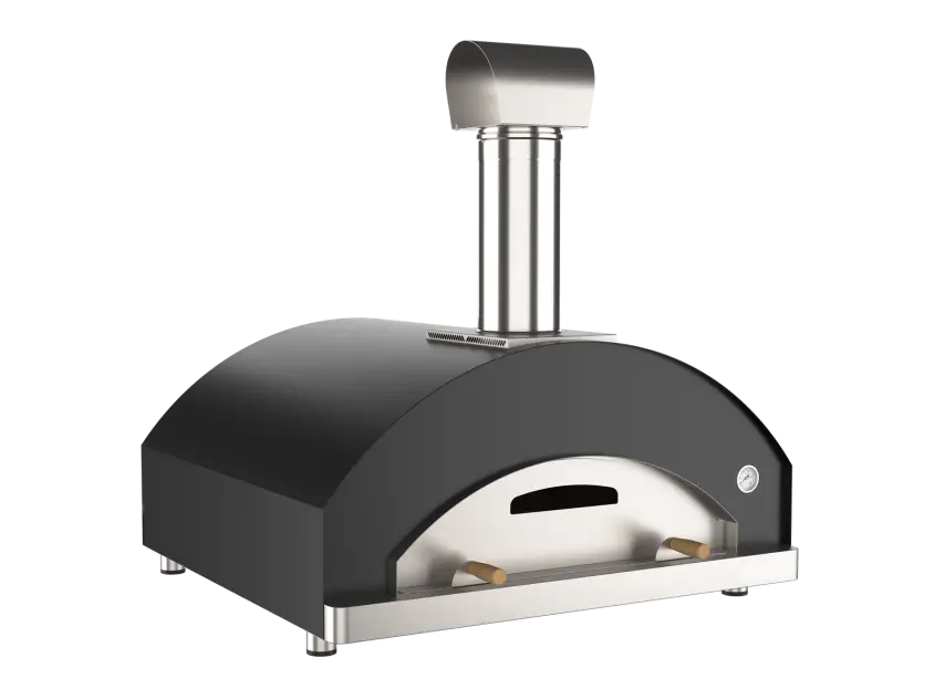 [T-P5H-A] Theiss Brissago P5 Gas-Pizzaofen - Anthrazitgrau (Anthracite Grey, Normal Door, Wood)