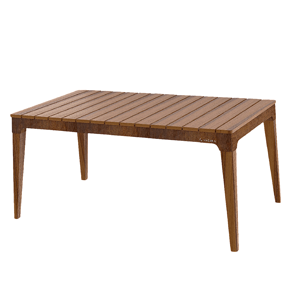 Masuria Nexo Iroko Holz-Esstisch für den Aussenbereich (Corten)